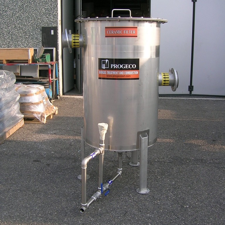 filtri biogas a candele ceramiche fcp Progeco-45 Filtri a candele ceramiche FCP-45